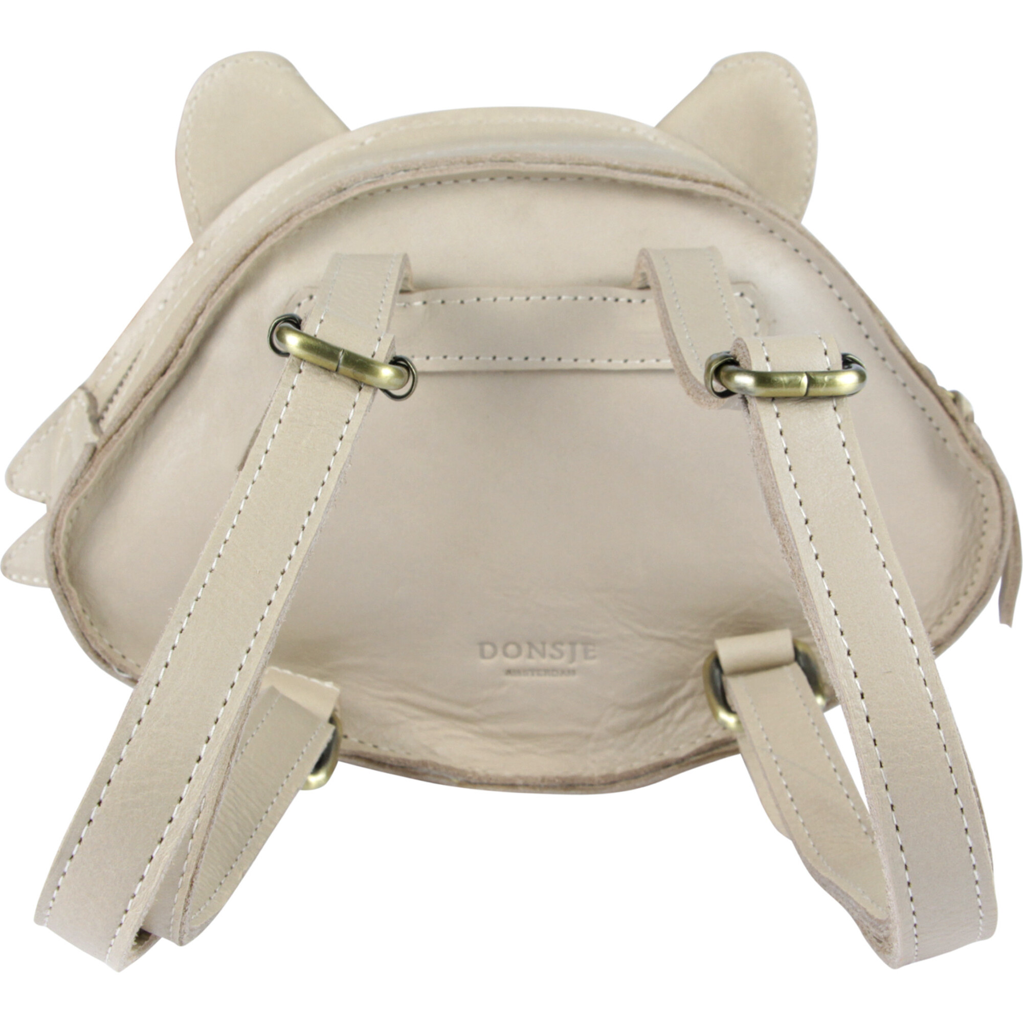 春のコレクション Kapi Special Raccoon Classic Leather Backpack, Ivory バッグ