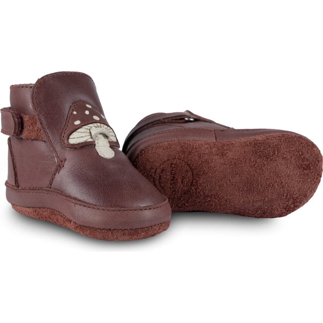 Mush Toadstool Classic Leather Lining Booties, Burgundy - Booties - 5