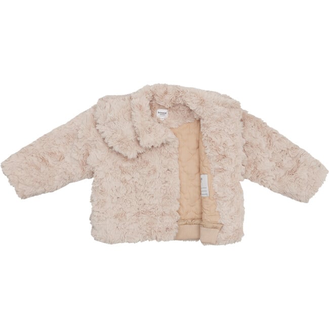 Marie Oversized Peter Pan Collar Jacket, Soft Taupe Teddy - Jackets - 4