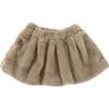 Isabelle Faux Fur Skirt, Light Teddy - Skirts - 1 - thumbnail