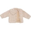 Marie Oversized Peter Pan Collar Jacket, Soft Taupe Teddy - Jackets - 5