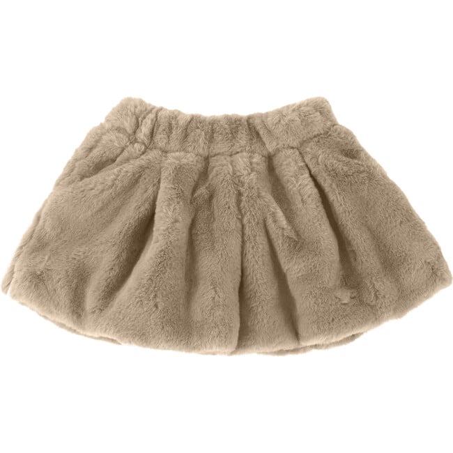 Isabelle Faux Fur Skirt, Light Teddy - Skirts - 3