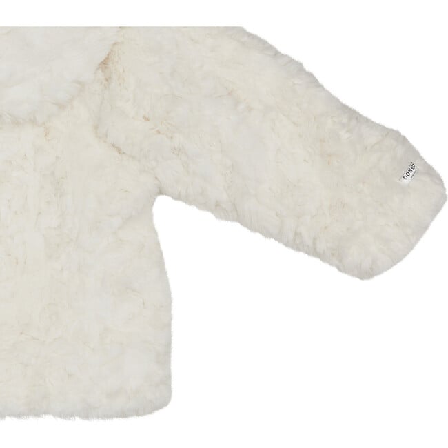 Marie Oversized Peter Pan Collar Jacket, Off-White Teddy - Jackets - 7