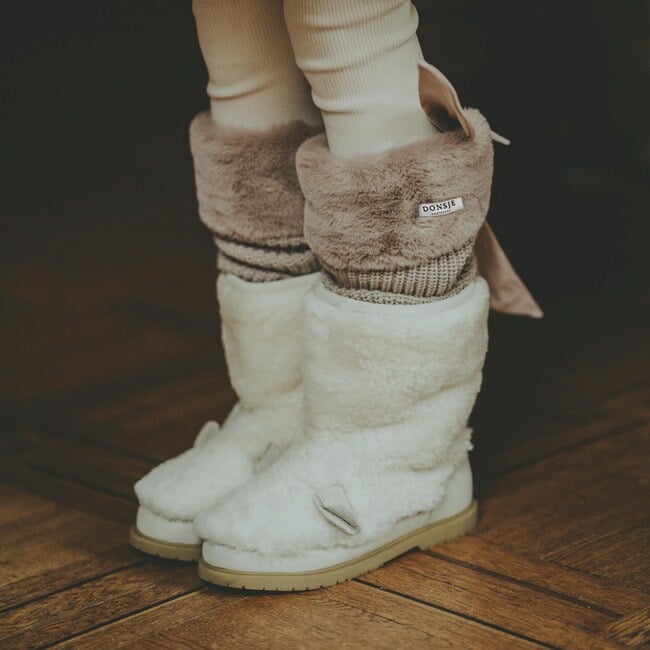 Gina Leg Warmers, Taupe Teddy - Socks - 2