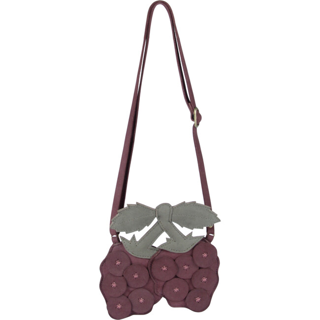 Bessie Raspberry Nubuck Purse, Berry Red - Bags - 3