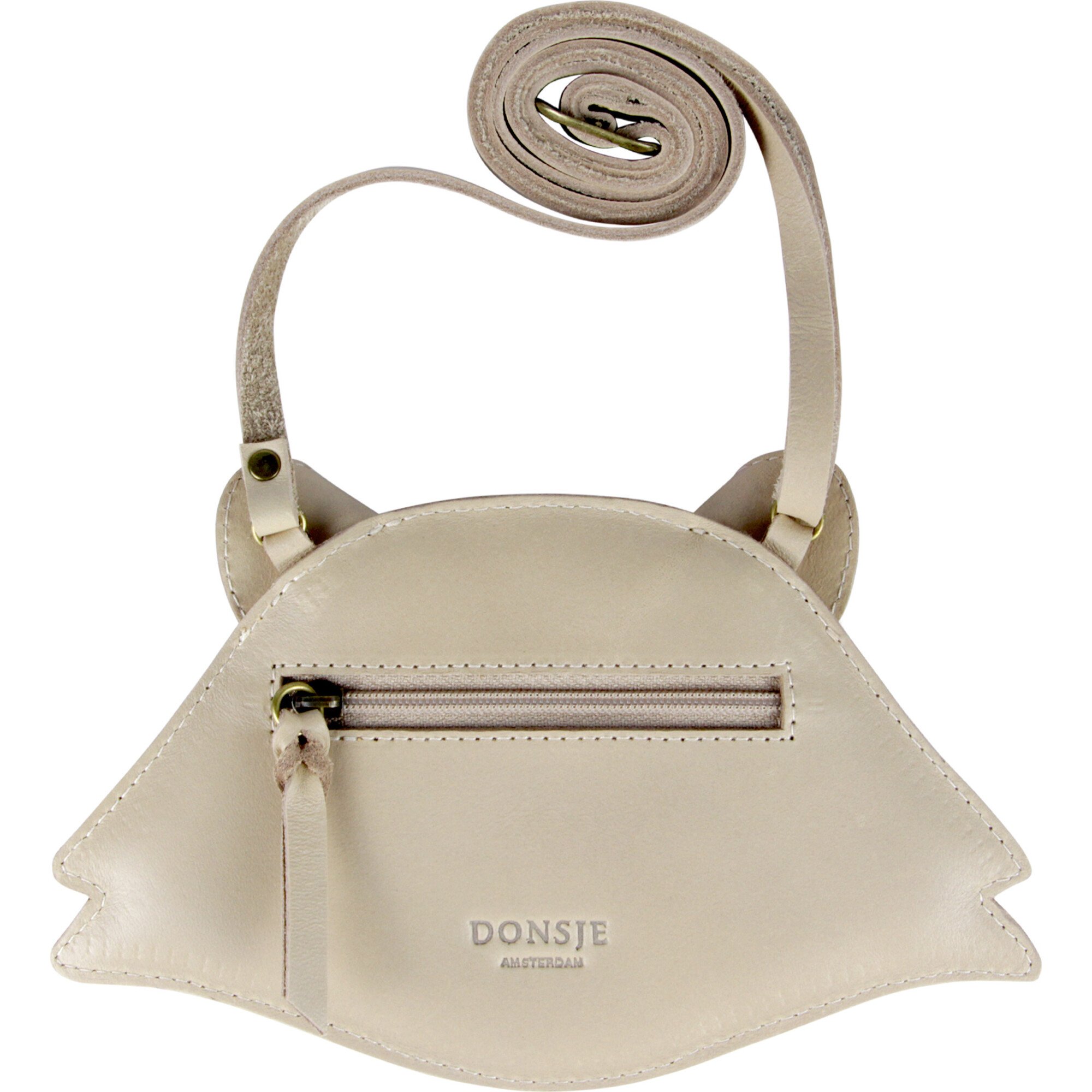 Britta Special Raccoon Classic Leather Purse, Ivory - Donsje