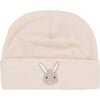 Beller Bunny Applique Hat, Warm White - Hats - 1 - thumbnail