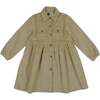Corduroy Pocket Buttoned Dress, Taupe - Dresses - 1 - thumbnail