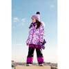 Watercolor Floral Print 2-Piece Snowsuit, Magenta - Snowsuits - 2
