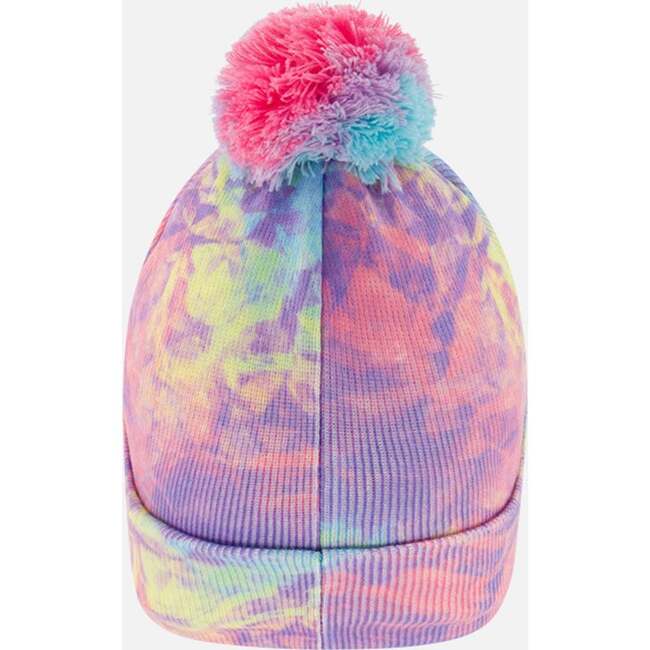 Tie-Dye Knit Pom Pom Hat, Multicolors - Hats - 3