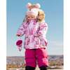 Winter Forest Print 2-Piece Snowsuit, Fuchsia - Snowsuits - 2