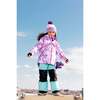 Watercolor Floral Print 2-Piece Snowsuit, Aqua - Snowsuits - 2