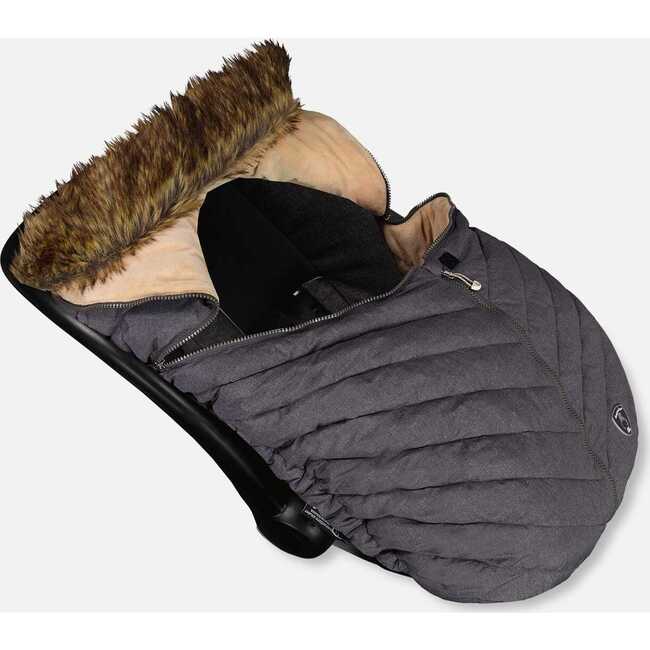 Winter Car Seat, Textured Shadow Grey - Snowsuits - 3