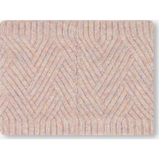 Textured Knitted Neckwarmer, Powder Pink - Scarves - 3