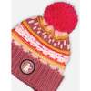 Winter Knit Pom Pom Earflap Hat, Purple And Pink - Hats - 4