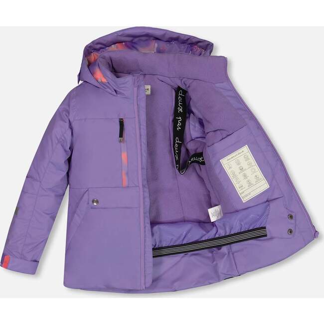 Teknik Cloud Unicorn Print 2-Piece Snowsuit, Lilac - Snowsuits - 4