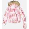 Winter Forest Print 2-Piece Snowsuit, Fuchsia - Snowsuits - 4