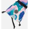 Tie-Dye Print Mittens With Straps, Aqua - Gloves - 4