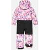 Watercolor Floral Print One-Piece Snowsuit, Pink - Snowsuits - 5