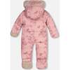 Vintage Flower Print One-Piece Baby Car Seat Snowsuit, Rose - Snowsuits - 5