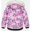 Watercolor Floral Print 2-Piece Snowsuit, Aqua - Snowsuits - 5