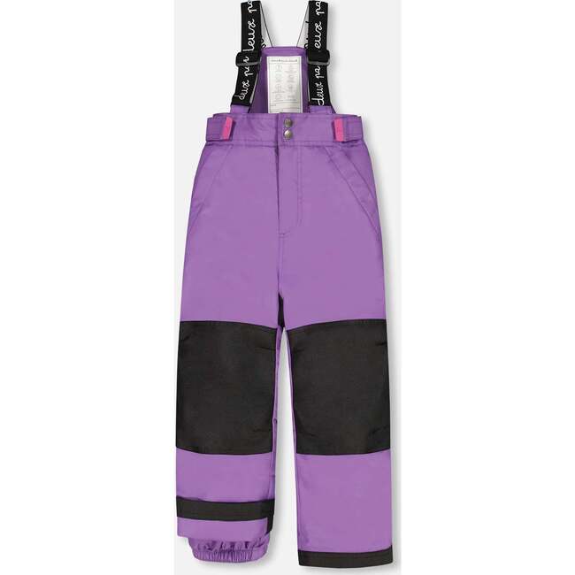 Watercolor Floral Print 2-Piece Snowsuit, Grape Purple - Snowsuits - 6