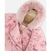 Vintage Flower Print One-Piece Baby Car Seat Snowsuit, Rose - Snowsuits - 7
