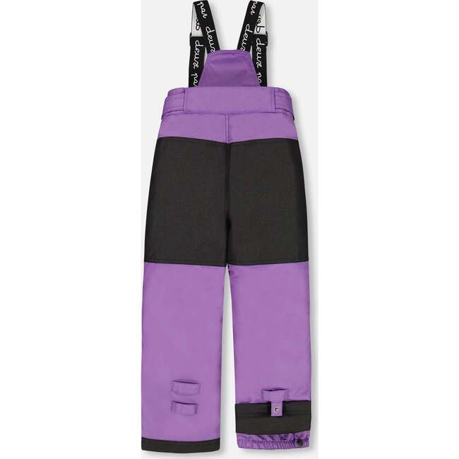 Watercolor Floral Print 2-Piece Snowsuit, Grape Purple - Snowsuits - 7