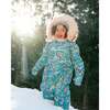 Spring Flower Print One-Piece Baby Snowsuit, Rose - Snowsuits - 2