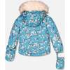 Spring Flower Print 2-Piece Snowsuit, Dusty Pink - Snowsuits - 3