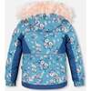 Spring Flower Print 2-Piece Snowsuit, Dusty Pink & Blue - Snowsuits - 5