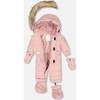 Solid One-Piece Baby Snowsuit, Old Rose - Snowsuits - 4