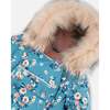 Spring Flower Print One-Piece Baby Snowsuit, Rose - Snowsuits - 6