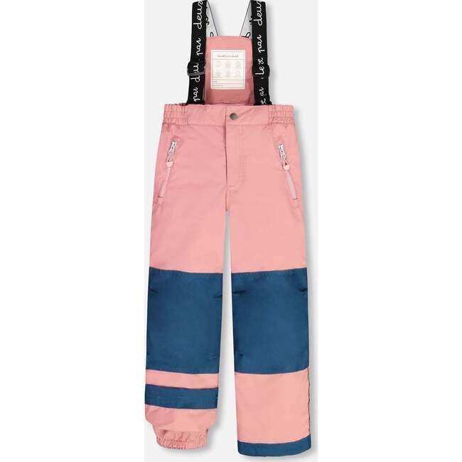 Spring Flower Print 2-Piece Snowsuit, Dusty Pink & Blue - Snowsuits - 6