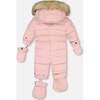 Solid One-Piece Baby Snowsuit, Old Rose - Snowsuits - 5