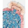 Spring Flower Print One-Piece Snowsuit, Rose - Snowsuits - 6