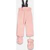 Spring Flower Print 2-Piece Snowsuit, Dusty Pink - Snowsuits - 5