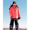Rose Print 2-Piece Snowsuit, Cranberry & Black - Snowsuits - 2
