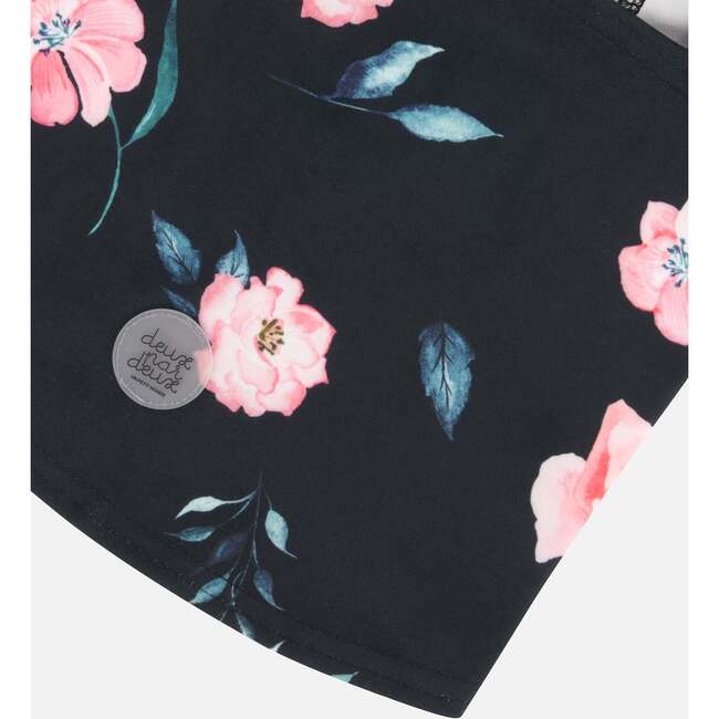 Rose Print Balaclava, Black - Hats - 3