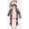 Rose Print One-Piece Baby Snowsuit, Black - Snowsuits - 3