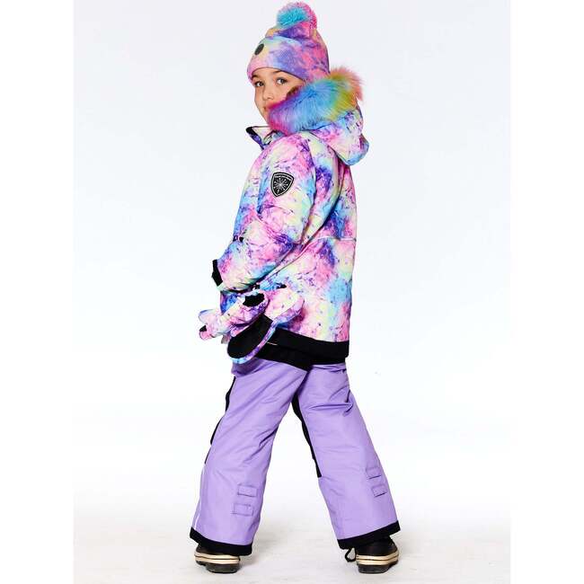 Rainbow Print 2-Piece Snowsuit, Lilac - Snowsuits - 3