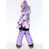 Rainbow Print 2-Piece Snowsuit, Lilac - Snowsuits - 3