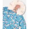 Spring Flower Print 2-Piece Snowsuit, Dusty Pink - Snowsuits - 7