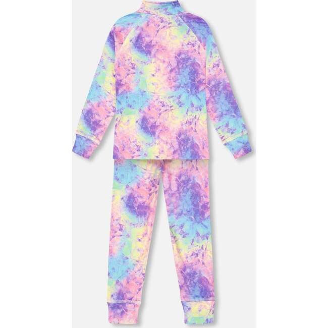 Rainbow Print 2-Piece Thermal Underwear Set, Multicolors - Loungewear - 3