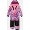 Quartz Print One-Piece Snowsuit, Purple - Snowsuits - 2