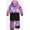 Quartz Print One-Piece Snowsuit, Purple - Snowsuits - 3