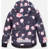 Rose Print 2-Piece Snowsuit, Coral & Black - Snowsuits - 5