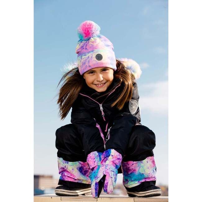 Rainbow Print 2-Piece Snowsuit, Black - Snowsuits - 3