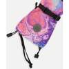 Quartz Print Mittens With Straps, Purple - Gloves - 4