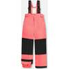 Rose Print 2-Piece Snowsuit, Coral & Black - Snowsuits - 6